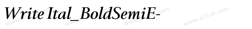 Write Ital_BoldSemiE字体转换